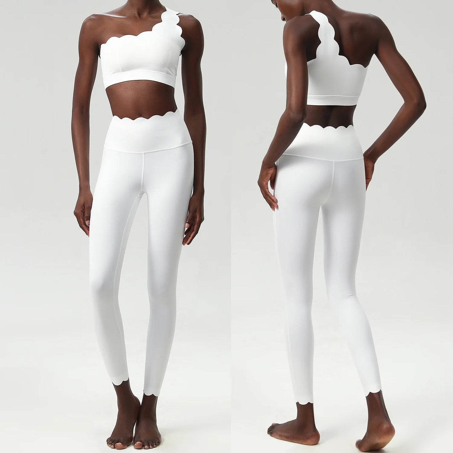 Two Piece off shoulder bra top and leggings set