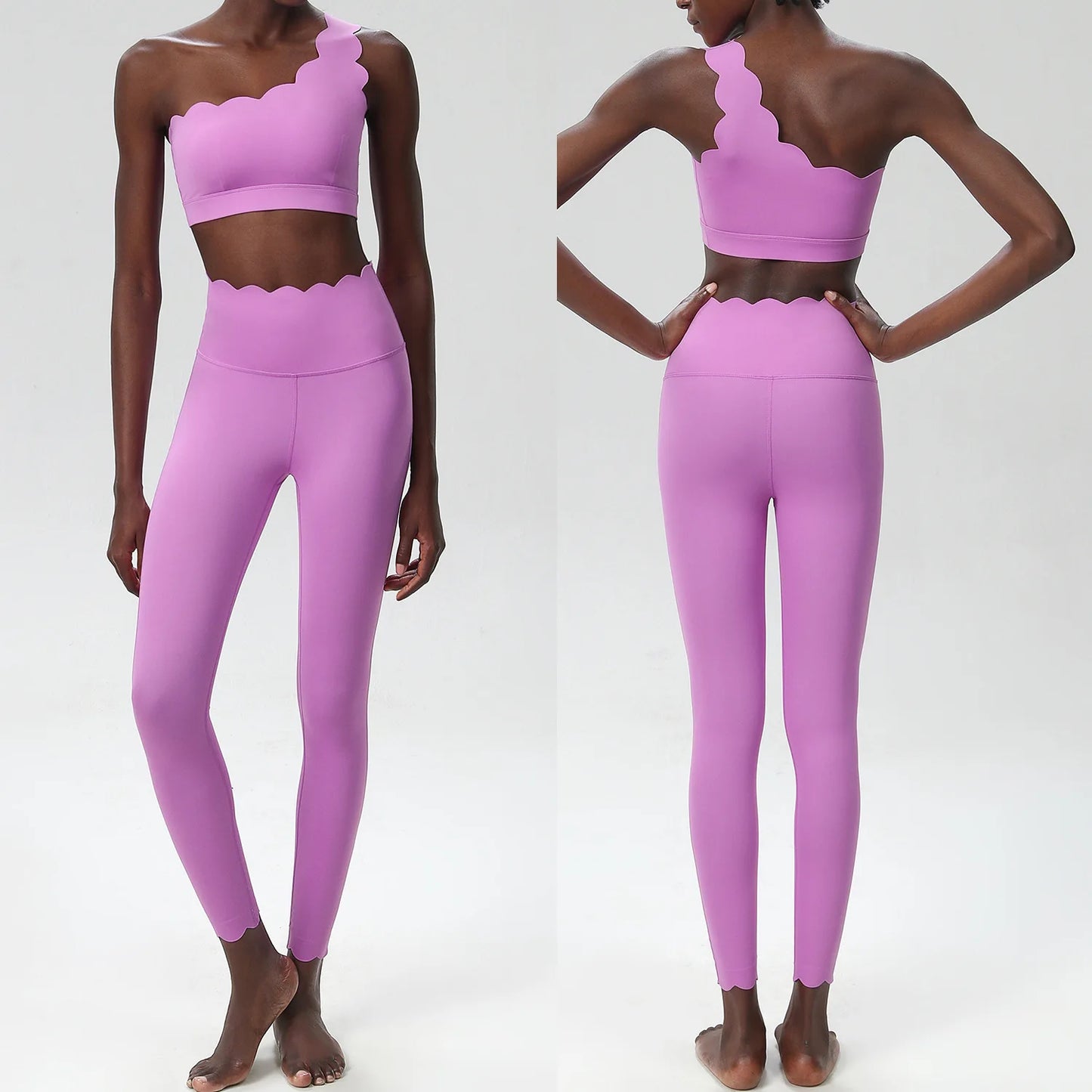 Two Piece off shoulder bra top and leggings set
