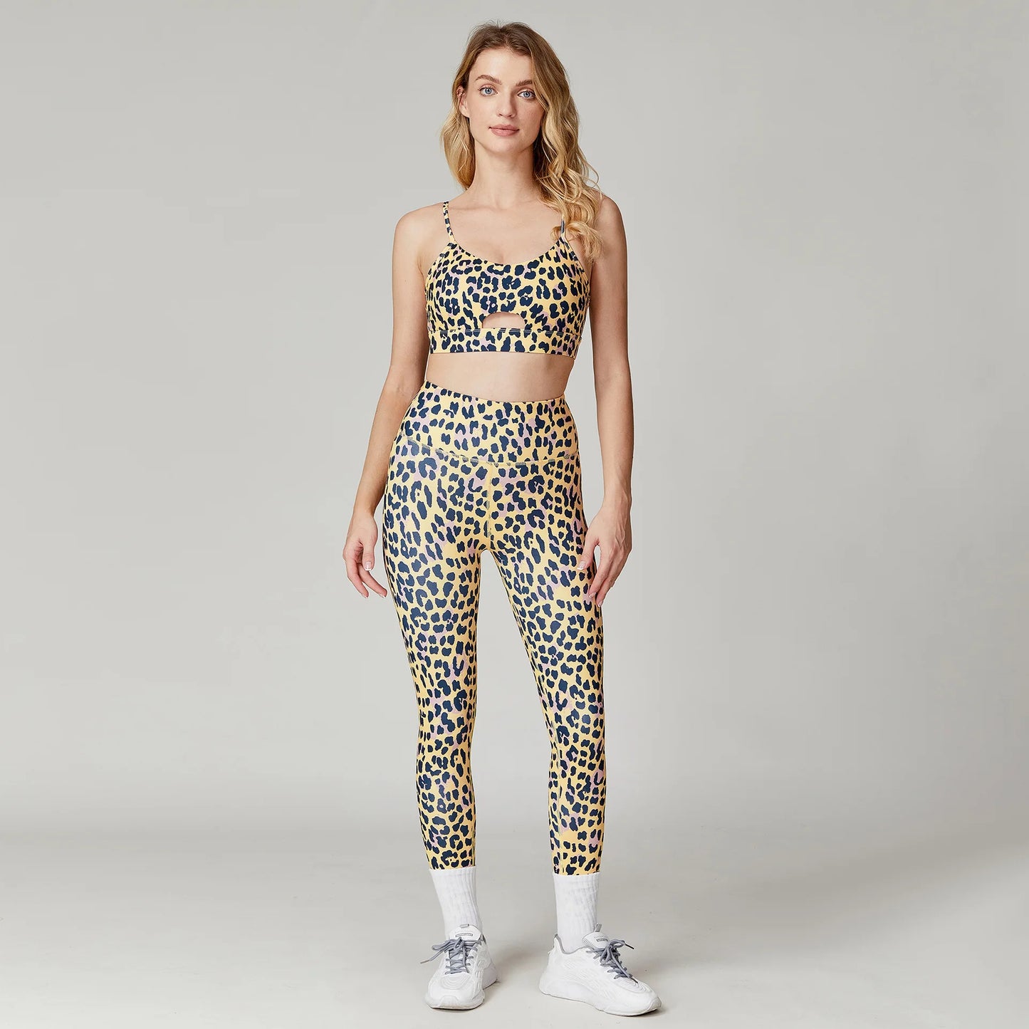 Leopard Print Bra and Leggings Set