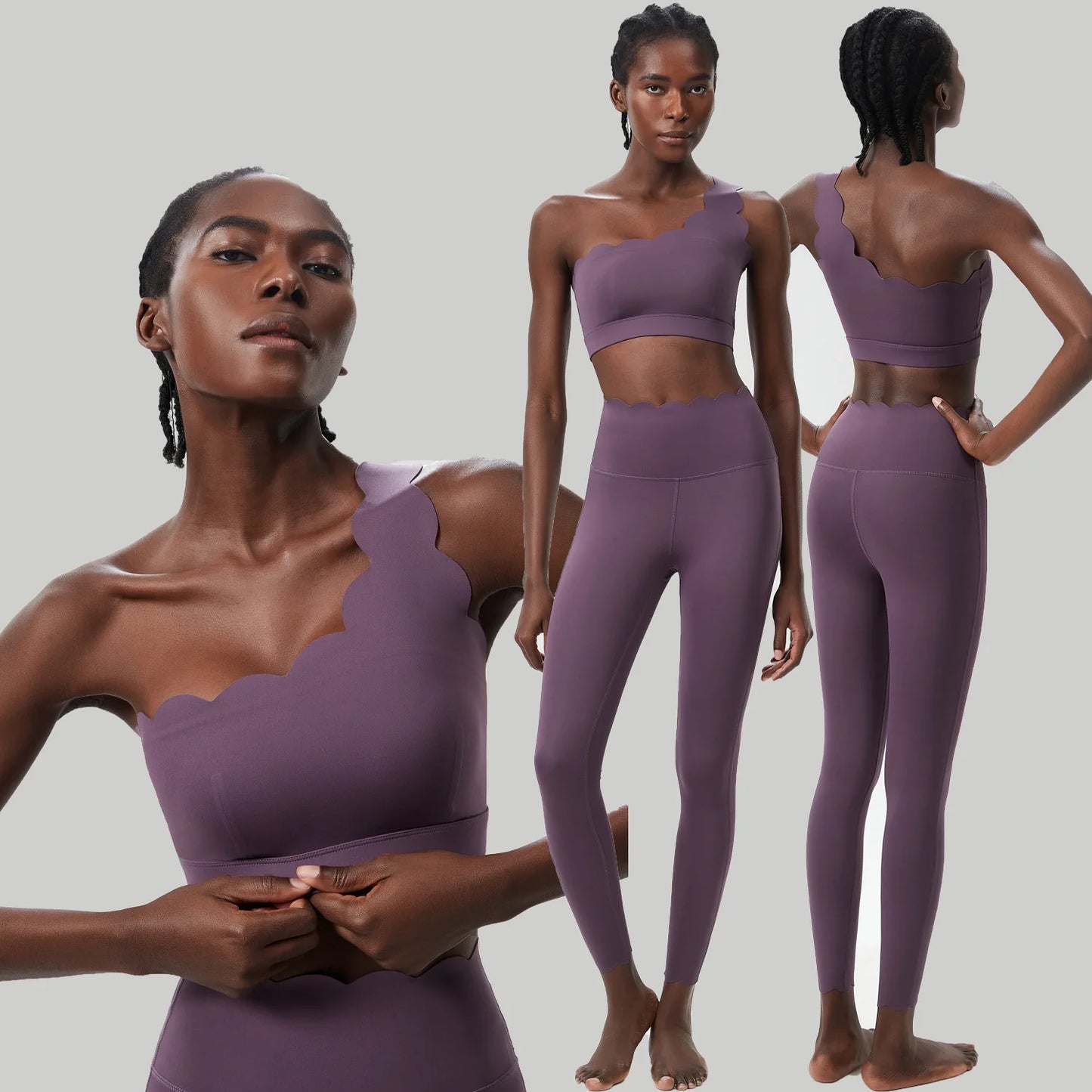 Two Piece off shoulder bra top and leggings set