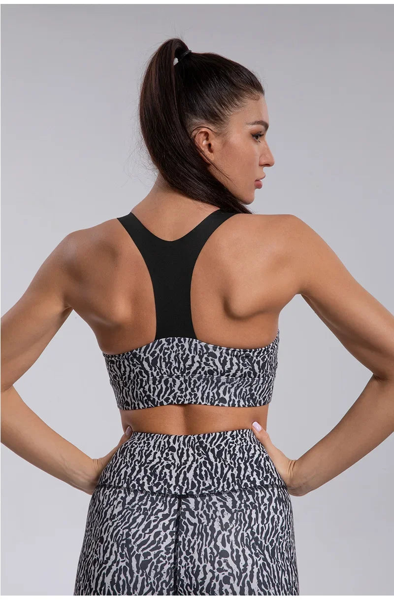 Leopard Print Bra and Leggings Set