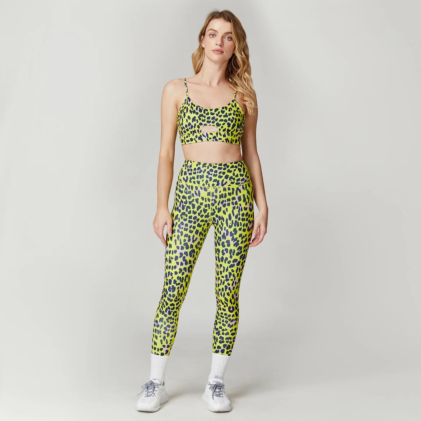 Leopard Print Bra and Leggings Set