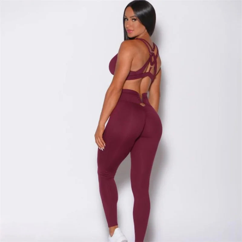 V Back Leggings and bra top