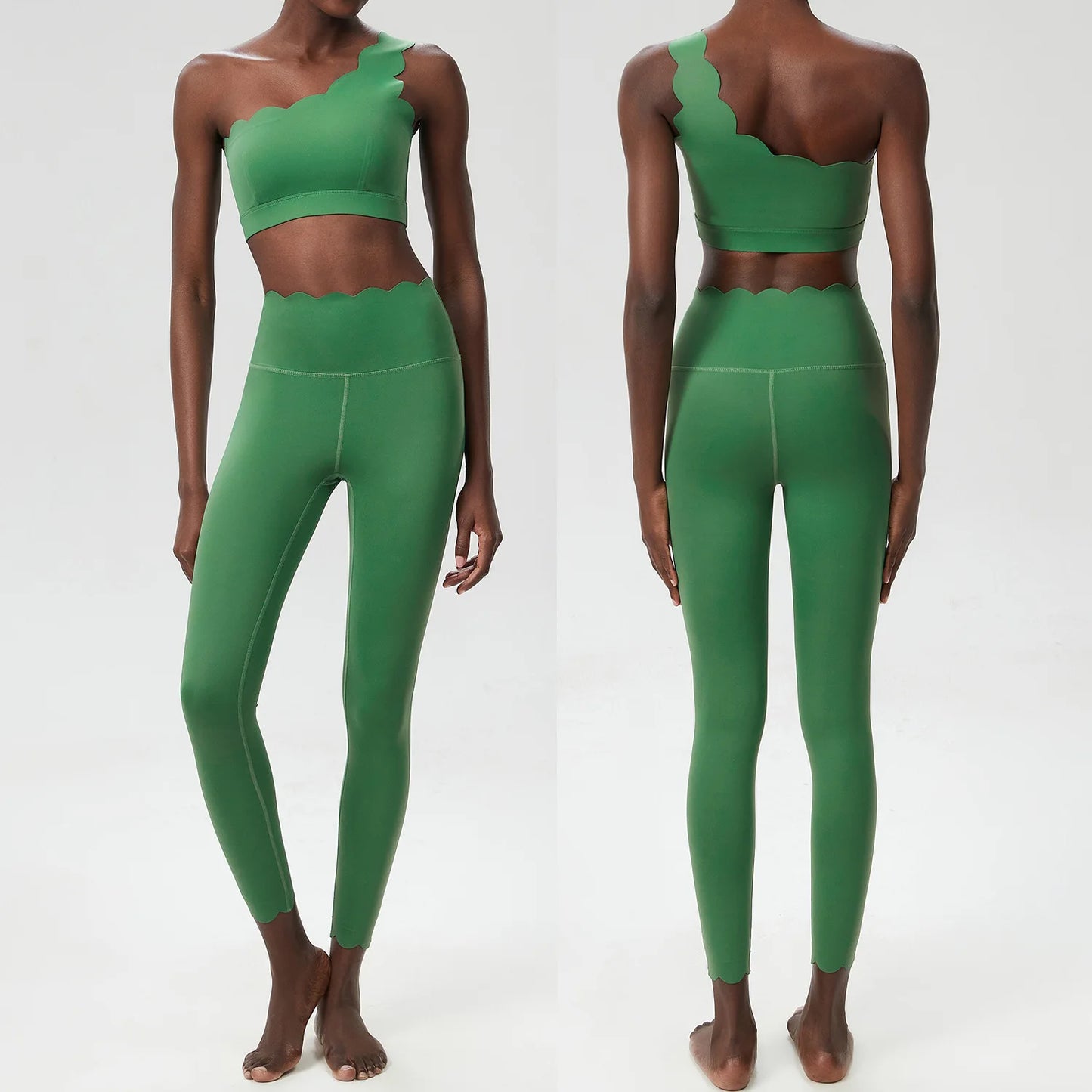 Two Piece off shoulder bra top and leggings set