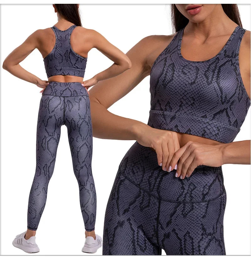 Leopard Print Bra and Leggings Set