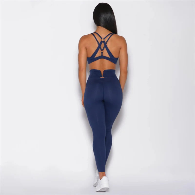 V Back Leggings and bra top