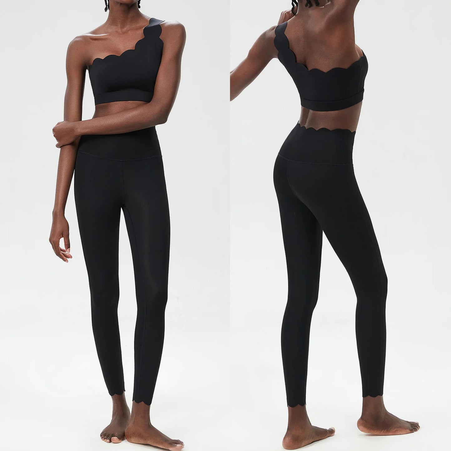 Two Piece off shoulder bra top and leggings set