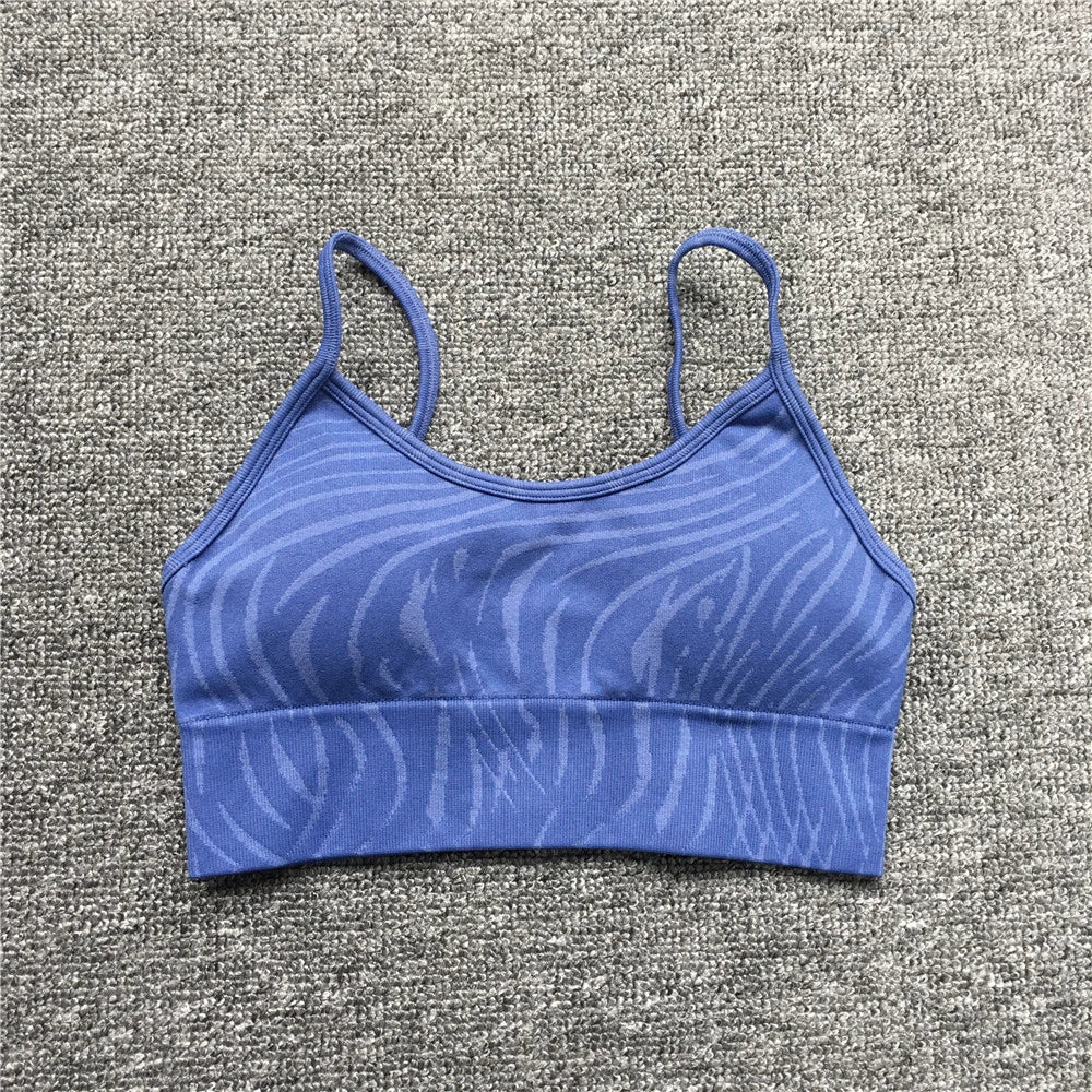 Seamless Zebra print gym set