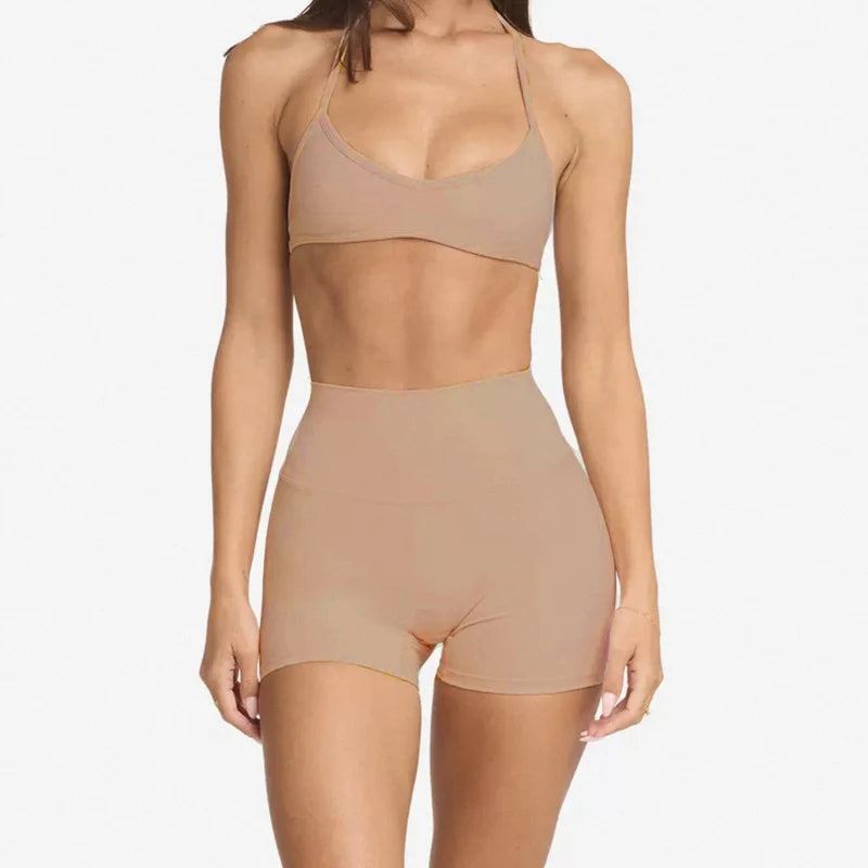 Halter Bra top and shorts set
