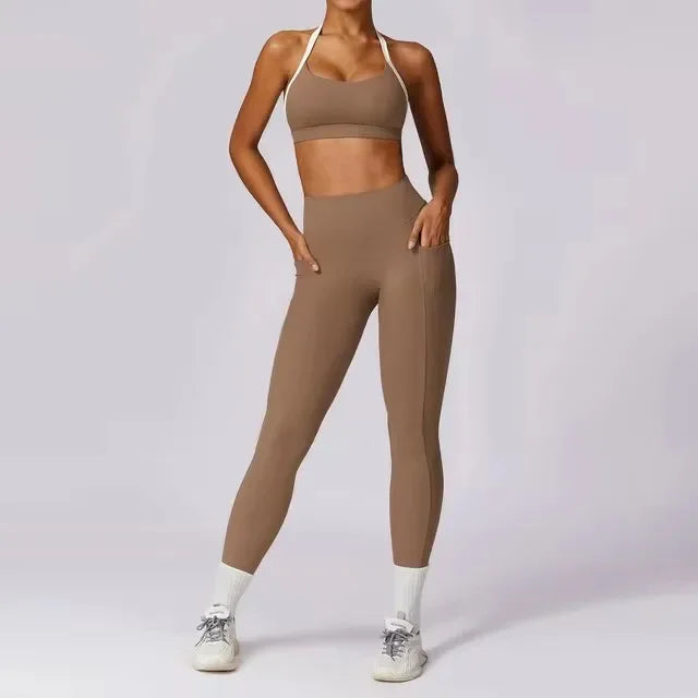 Backless top and leggings set