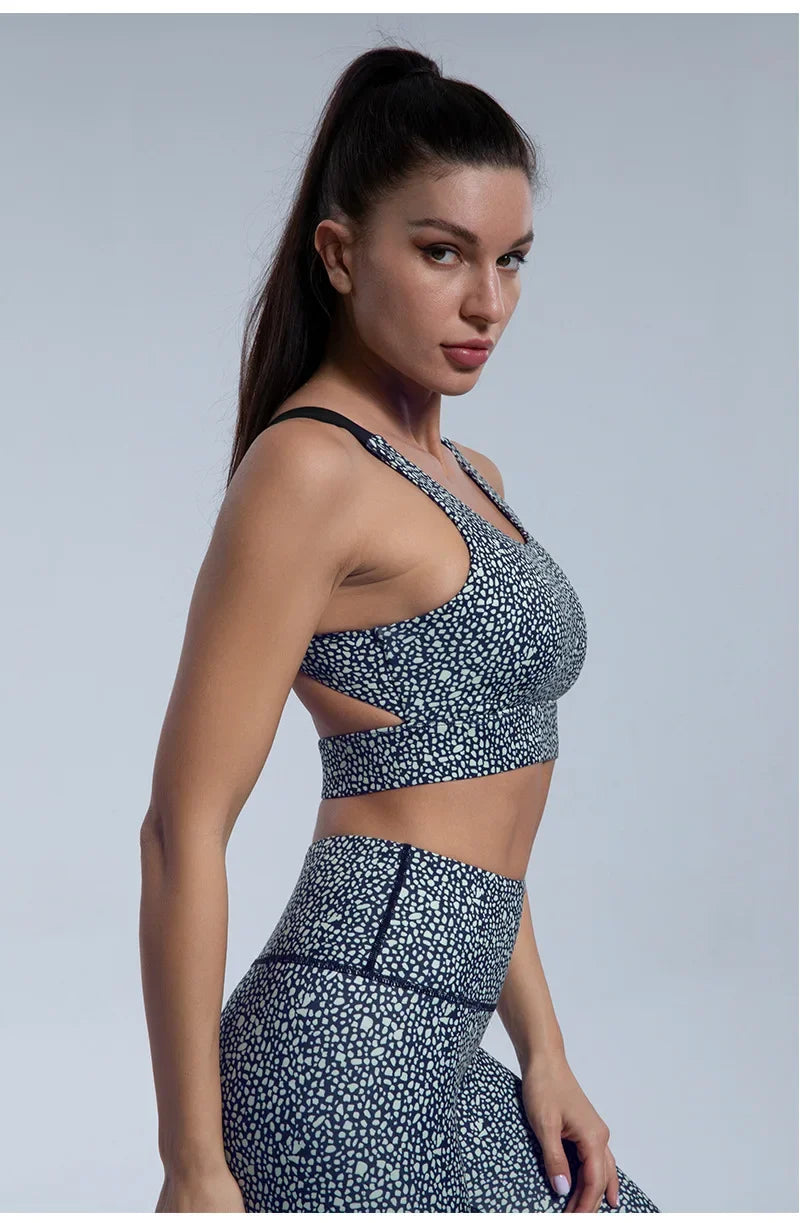 Leopard Print Bra and Leggings Set
