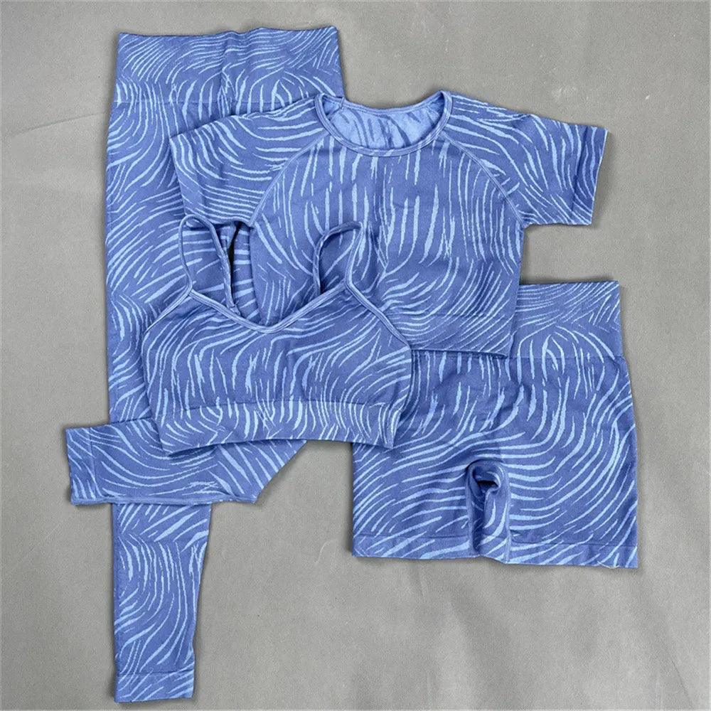 Seamless Zebra print gym set