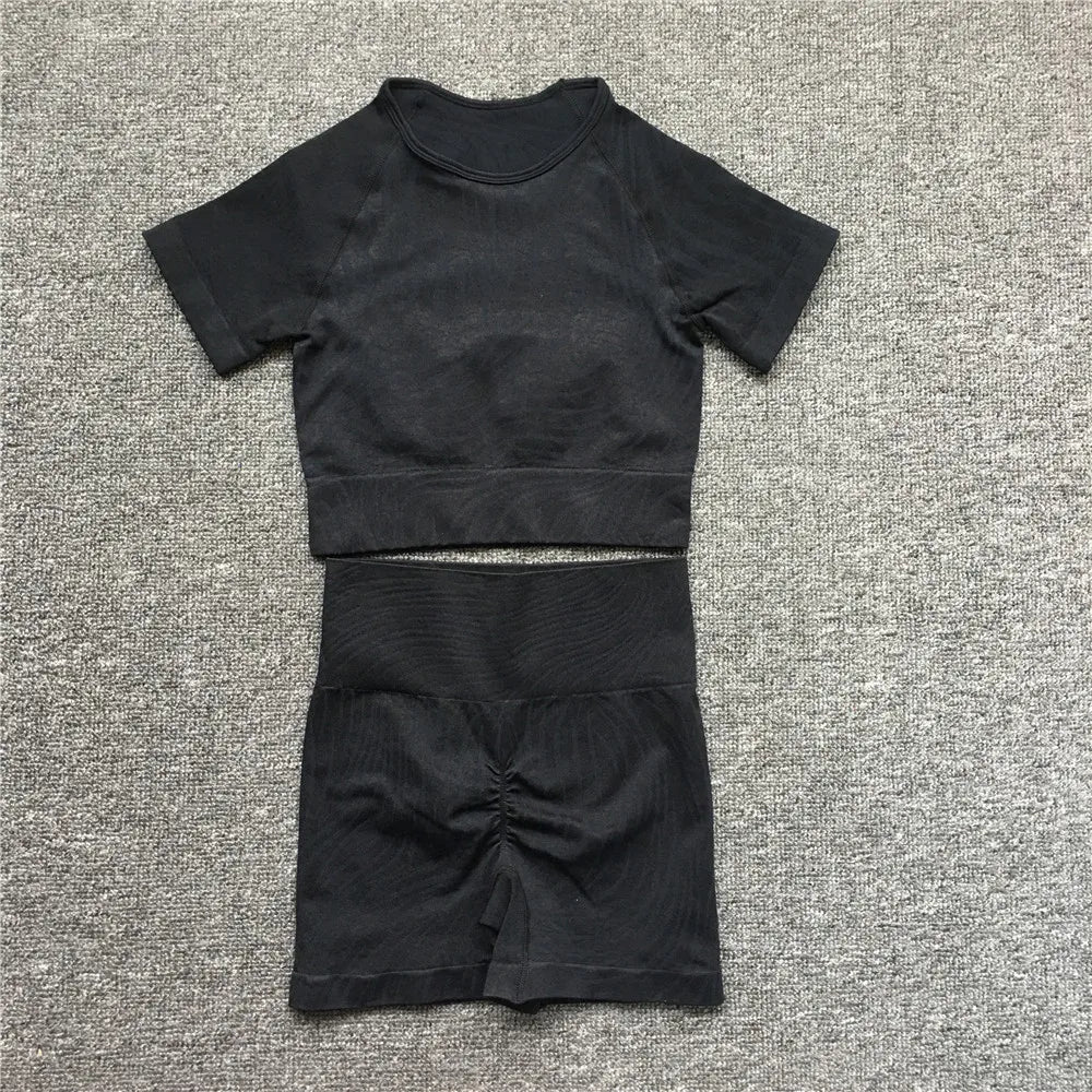 Seamless Zebra print gym set