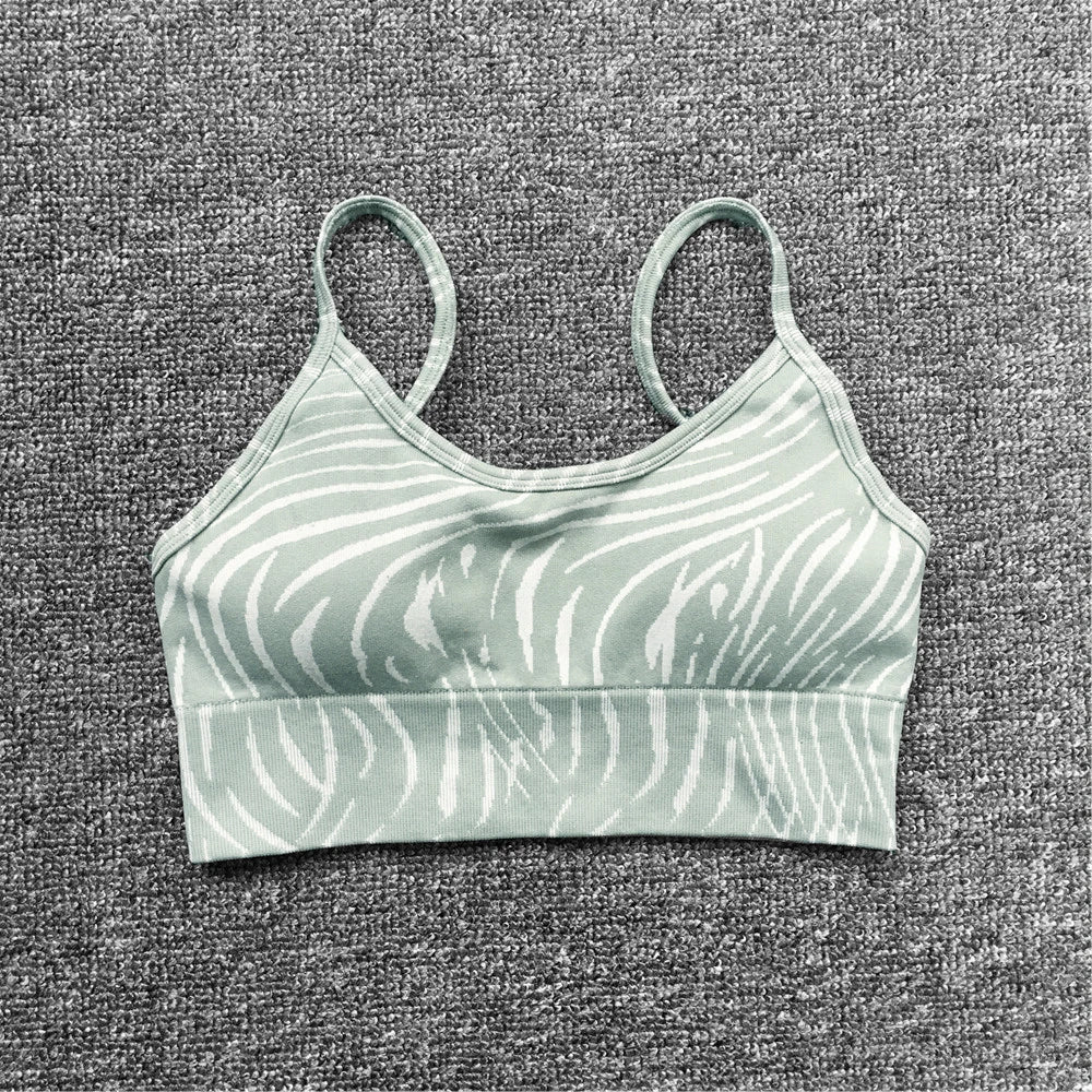 Seamless Zebra print gym set