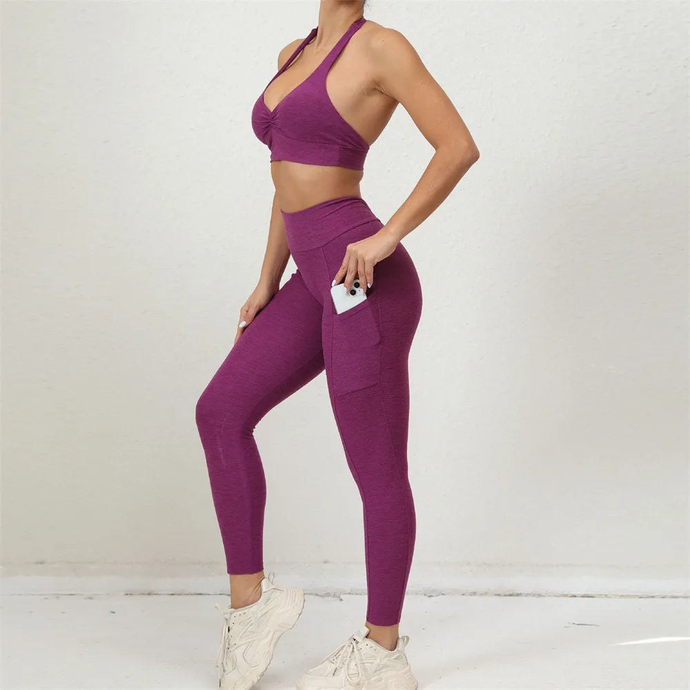 Two Piece halter neck top and leggings