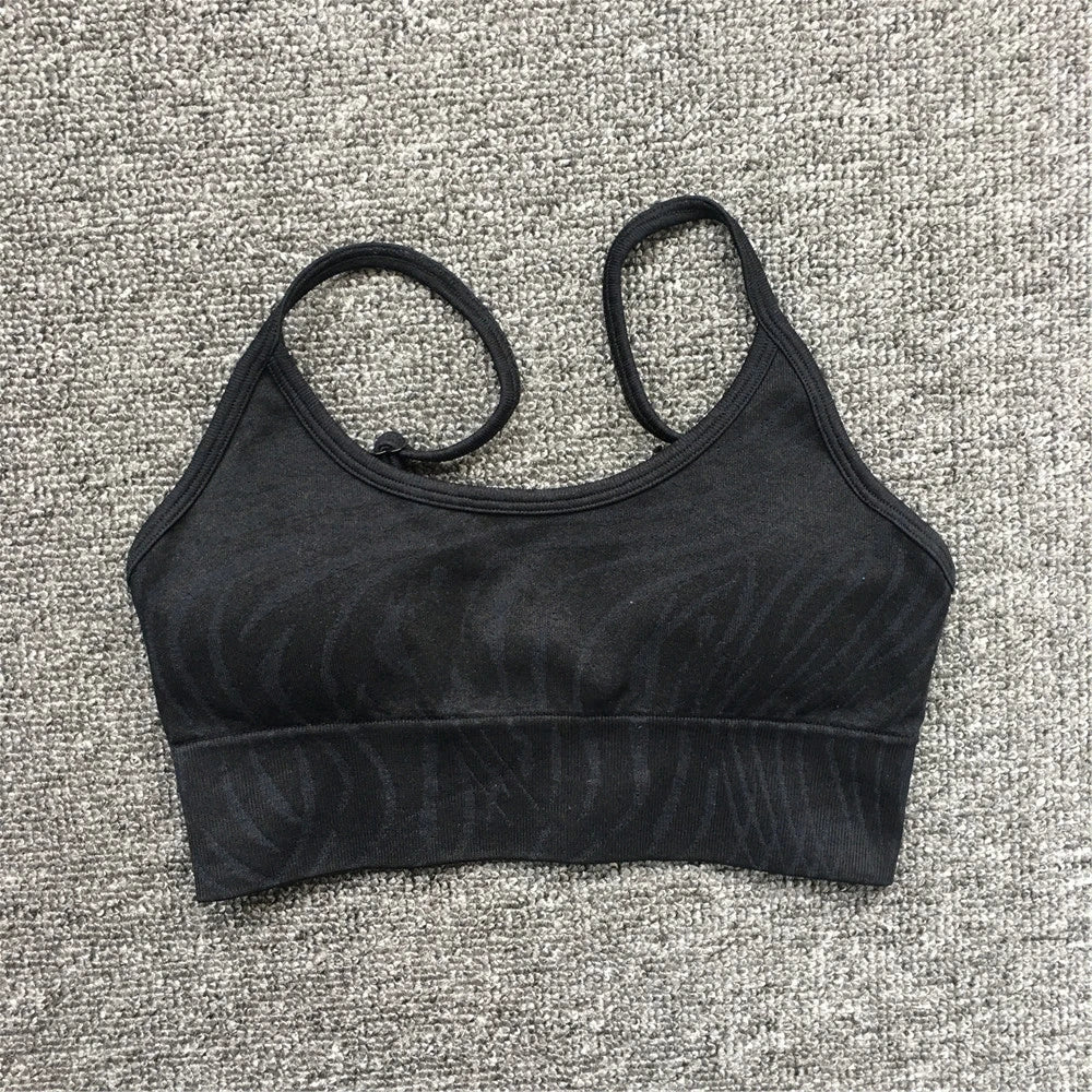 Seamless Zebra print gym set