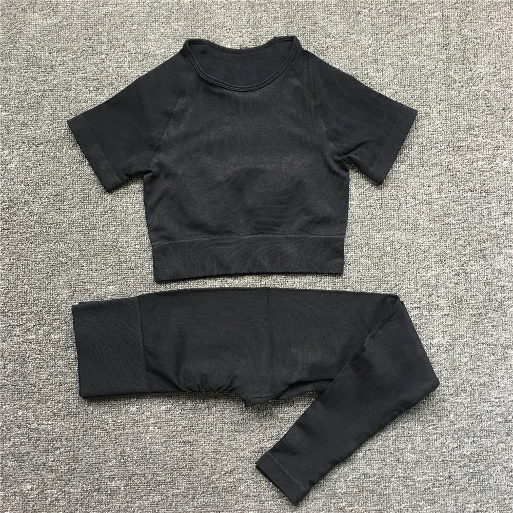 Seamless Zebra print gym set