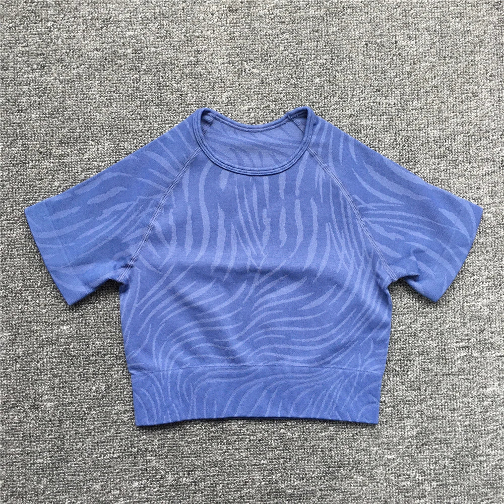 Seamless Zebra print gym set