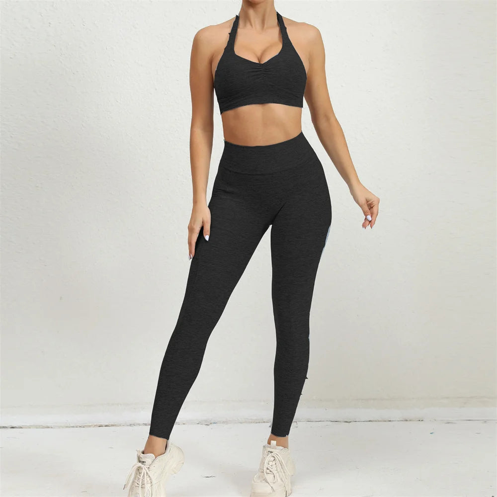 Two Piece halter neck top and leggings